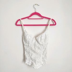 Vintage White Corset, Small, 34B